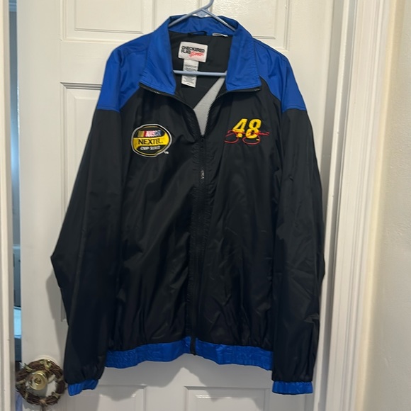 EUC NASCAR Nextel Cup Jimmie Johnson 48 Checkered Flag Sports Windbreaker 2XL - Picture 1 of 5